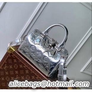 Best Quality Louis Vuitton Speedy Bandouliere 20 Bag in Silver Monogram Leather M11987 2024