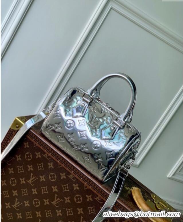 Best Quality Louis Vuitton Speedy Bandouliere 20 Bag in Silver Monogram Leather M11987 2024