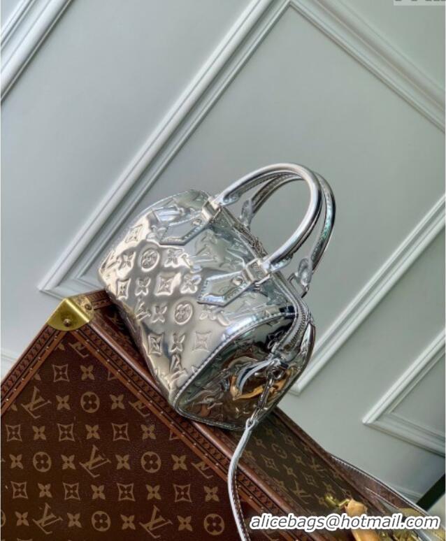 Best Quality Louis Vuitton Speedy Bandouliere 20 Bag in Silver Monogram Leather M11987 2024