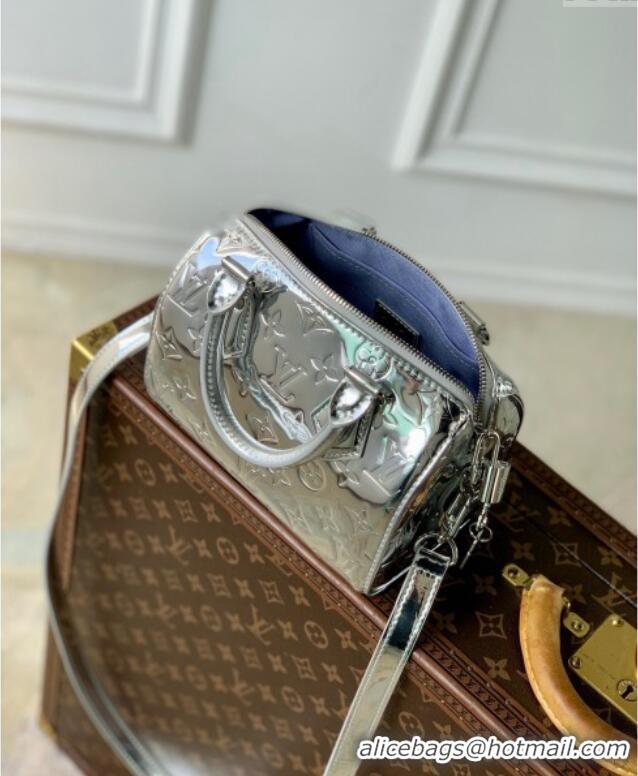 Best Quality Louis Vuitton Speedy Bandouliere 20 Bag in Silver Monogram Leather M11987 2024