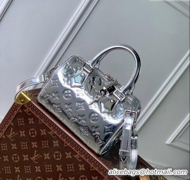 Best Quality Louis Vuitton Speedy Bandouliere 20 Bag in Silver Monogram Leather M11987 2024