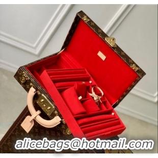 Good Product Louis Vuitton Boîte Bijoux 34 Jewelry Vanity Case M20076 Rouge Fusion Red 2024