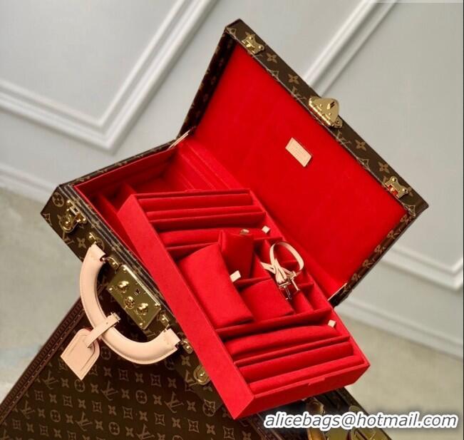 Good Product Louis Vuitton Boîte Bijoux 34 Jewelry Vanity Case M20076 Rouge Fusion Red 2024