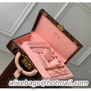 Top Design Louis Vuitton Boîte Bijoux 34 Jewelry Vanity Case M20291 Rose Ballerine Pink 2024