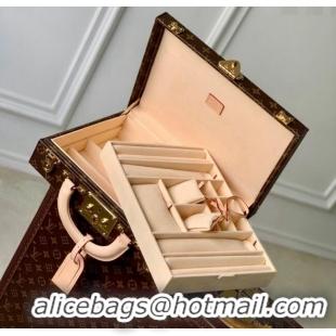 Pretty Style Louis Vuitton Boîte Bijoux 34 Jewelry Vanity Case M20076 Beige 2024