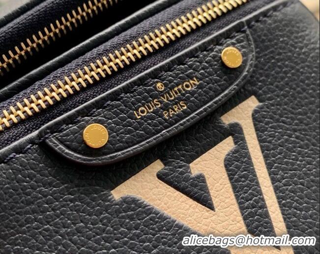 Grade Quality Louis Vuitton Mini Bumbag in Monogram Empreinte Leather M46917 Black/Cream Beige 2024