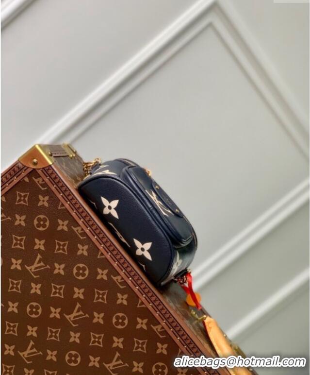 Grade Quality Louis Vuitton Mini Bumbag in Monogram Empreinte Leather M46917 Black/Cream Beige 2024