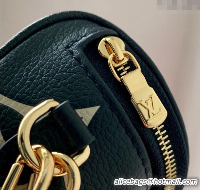 Grade Quality Louis Vuitton Mini Bumbag in Monogram Empreinte Leather M46917 Black/Cream Beige 2024