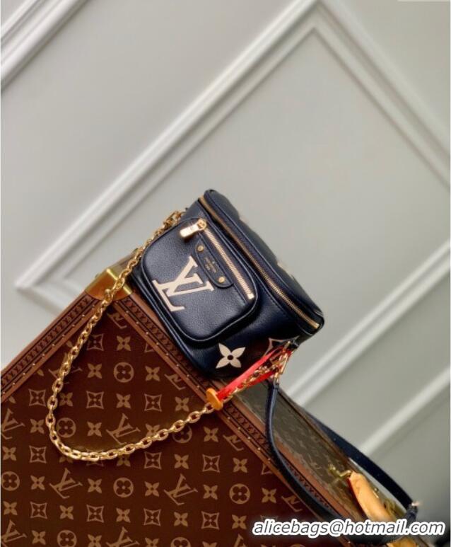 Grade Quality Louis Vuitton Mini Bumbag in Monogram Empreinte Leather M46917 Black/Cream Beige 2024