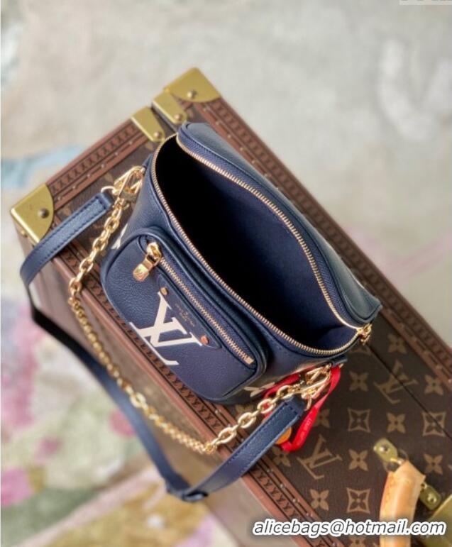 Grade Quality Louis Vuitton Mini Bumbag in Monogram Empreinte Leather M46917 Black/Cream Beige 2024