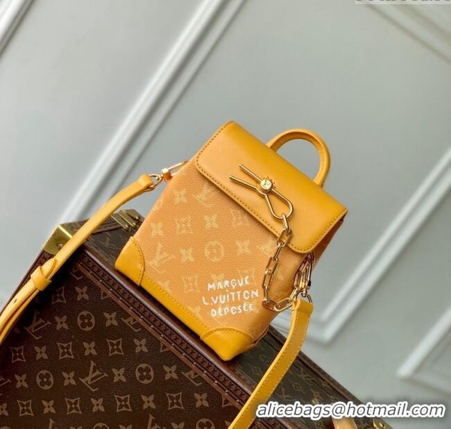 Well Crafted Louis Vuitton Mens Nano Steamer Mini Bag in Yellow Monogram Heritage Canvas M12655 2024