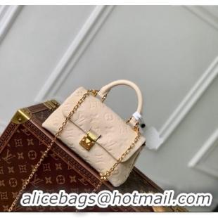 Promotional Louis Vuitton Nano Madeleine Top Handle Bag in Supple Grained Leather M12145 Cream White 2024