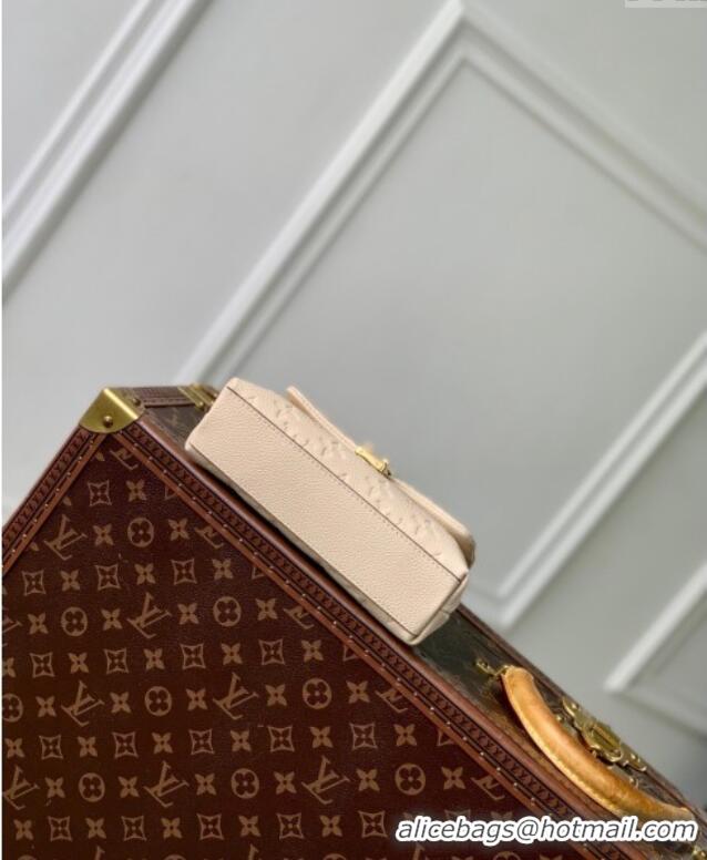 Promotional Louis Vuitton Nano Madeleine Top Handle Bag in Supple Grained Leather M12145 Cream White 2024