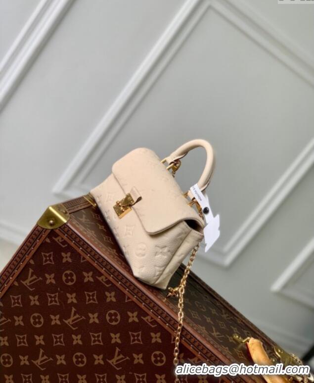 Promotional Louis Vuitton Nano Madeleine Top Handle Bag in Supple Grained Leather M12145 Cream White 2024