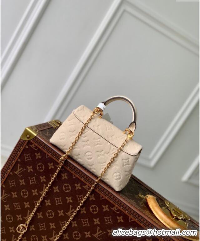 Promotional Louis Vuitton Nano Madeleine Top Handle Bag in Supple Grained Leather M12145 Cream White 2024