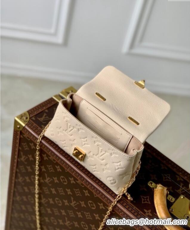 Promotional Louis Vuitton Nano Madeleine Top Handle Bag in Supple Grained Leather M12145 Cream White 2024