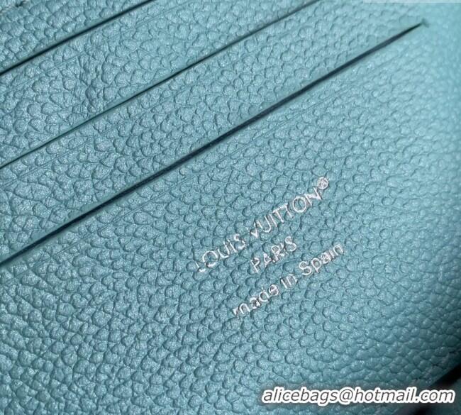 Top Grade Louis Vuitton Nano Madeleine Top Handle Bag in Supple Grained Leather M12211 Azur Frost Blue 2024