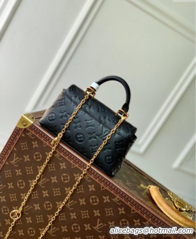 Top Design Louis Vuitton Nano Madeleine Top Handle Bag in Supple Grained Leather M12144 Black 2024