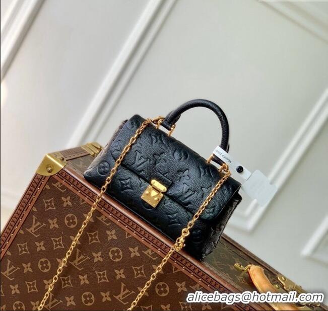 Top Design Louis Vuitton Nano Madeleine Top Handle Bag in Supple Grained Leather M12144 Black 2024