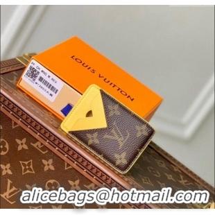 Top Grade Louis Vuitton Porte-Cartes Magnet Card Holder M12853 Yellow 2024