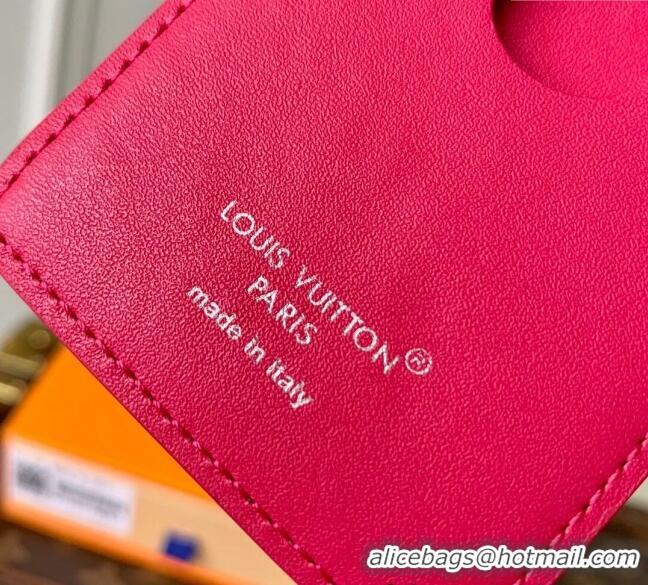 Classic Grade Louis Vuitton Porte-Cartes Magnet Card Holder M12851 Pondichery Pink 2024