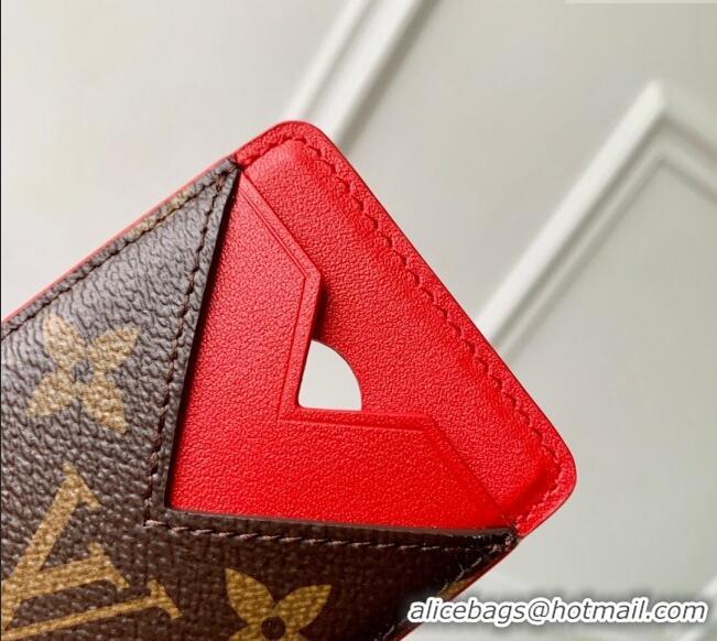 Best Price Louis Vuitton Porte-Cartes Magnet Card Holder M12856 Bright Red 2024