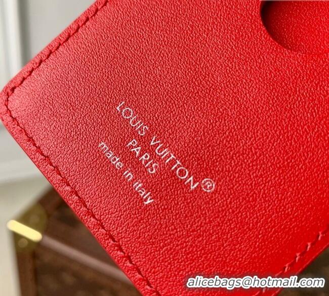 Best Price Louis Vuitton Porte-Cartes Magnet Card Holder M12856 Bright Red 2024