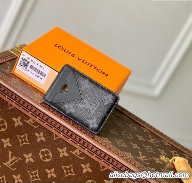 Promotional Louis Vuitton Porte-Cartes Magnet Card Holder M12853 Black Monogram Canvas 2024