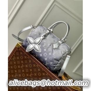 Shop Cheap Louis Vuitton Speedy Bandouliere 25 Bag in Frost Gradient Silver Monogram Nylon M11848 2024