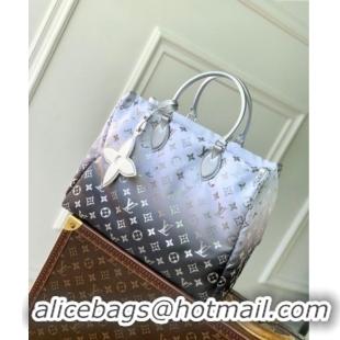 Super Quality Louis Vuitton OnTheGo MM Tote Bag in Frost Gradient Silver Monogram Nylon M11847 2024