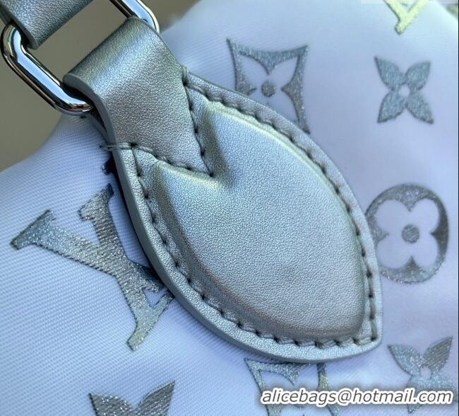 Super Quality Louis Vuitton OnTheGo MM Tote Bag in Frost Gradient Silver Monogram Nylon M11847 2024