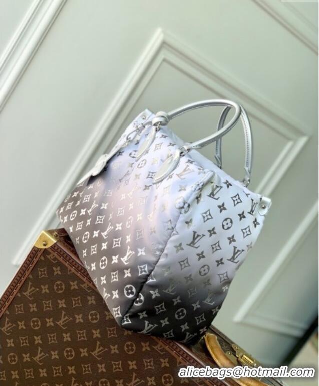 Super Quality Louis Vuitton OnTheGo MM Tote Bag in Frost Gradient Silver Monogram Nylon M11847 2024