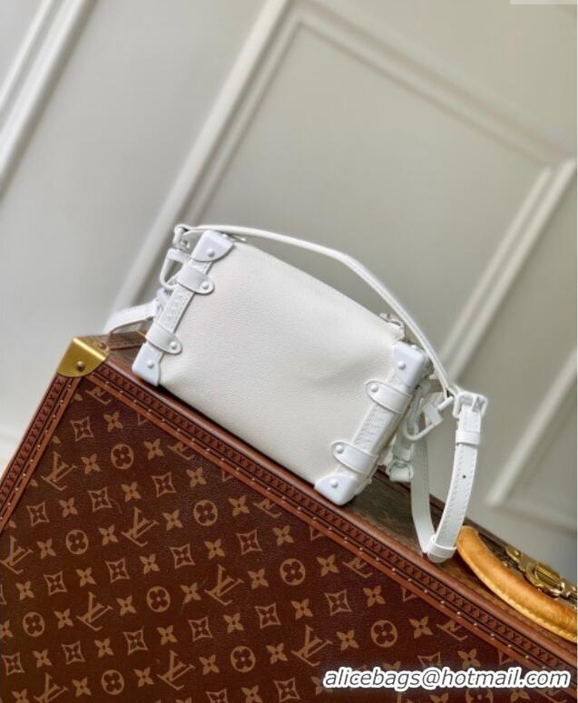 Good Product Louis Vuitton Side Trunk MM Bag in All White Cowhide Leather M24309 2024