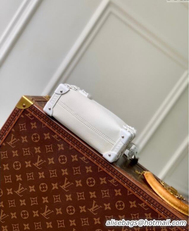 Good Product Louis Vuitton Side Trunk MM Bag in All White Cowhide Leather M24309 2024