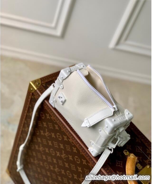 Good Product Louis Vuitton Side Trunk MM Bag in All White Cowhide Leather M24309 2024