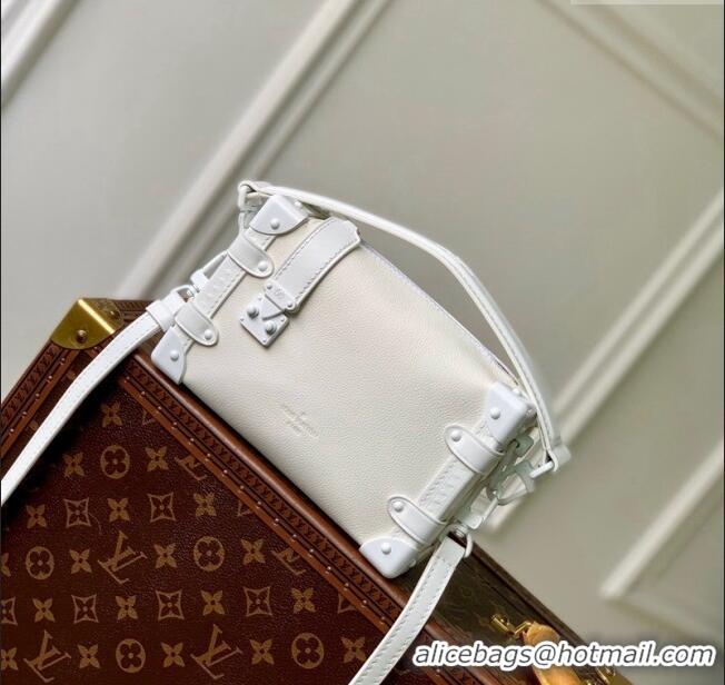 Good Product Louis Vuitton Side Trunk MM Bag in All White Cowhide Leather M24309 2024