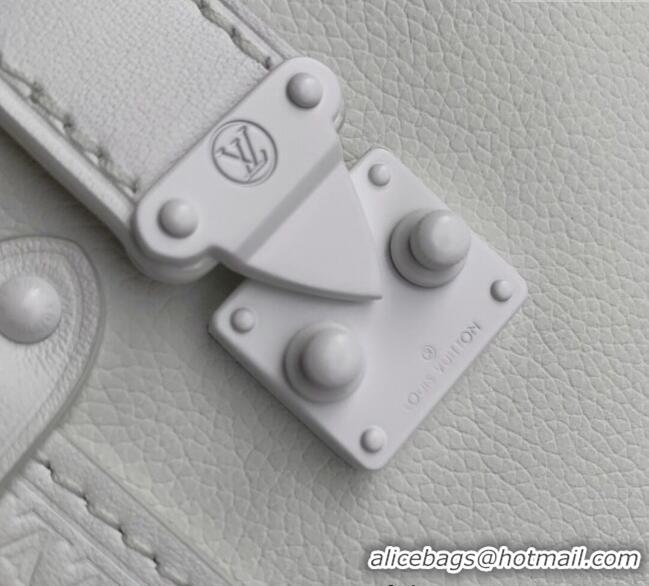 Good Product Louis Vuitton Side Trunk MM Bag in All White Cowhide Leather M24309 2024