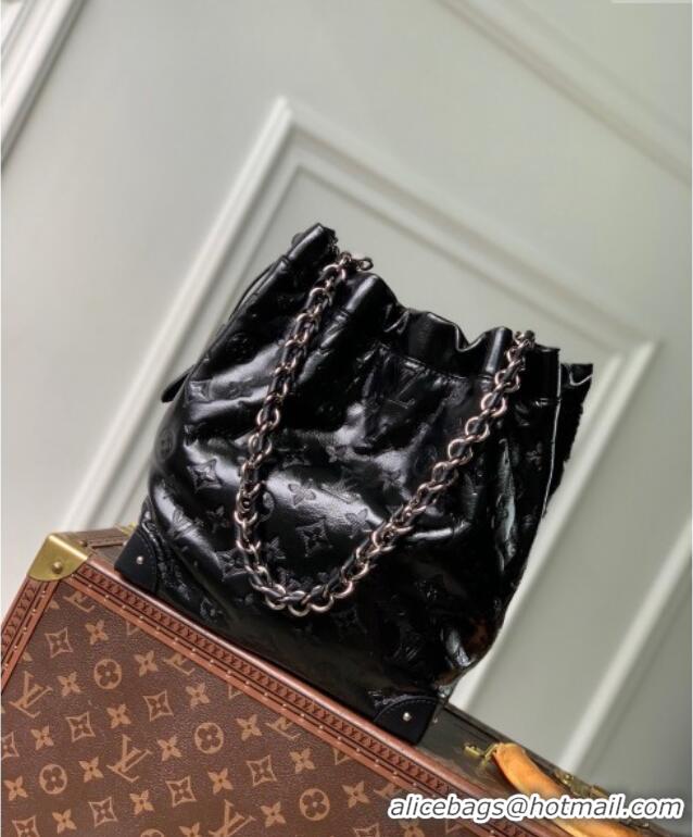 Pretty Style Louis Vuitton Noe Trunk PM Bucket Bag in Black Monogram Leather M13484 Cruise 2025