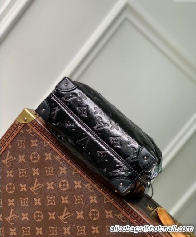 Pretty Style Louis Vuitton Noe Trunk PM Bucket Bag in Black Monogram Leather M13484 Cruise 2025