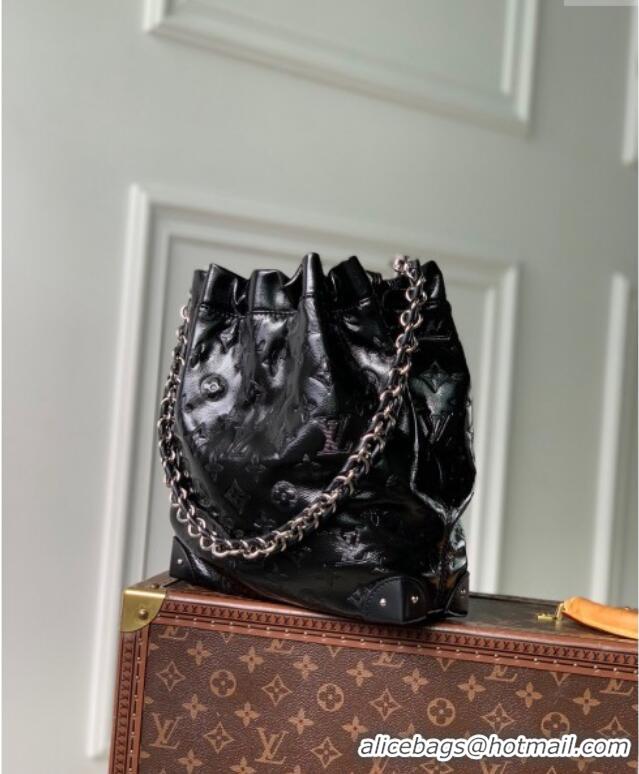 Pretty Style Louis Vuitton Noe Trunk PM Bucket Bag in Black Monogram Leather M13484 Cruise 2025