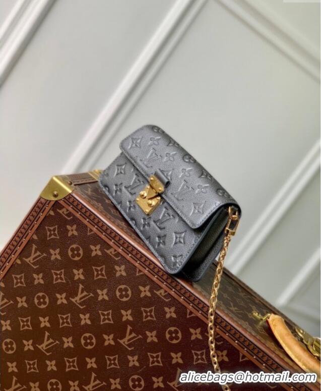 New Fashion Louis Vuitton Wallet On Chain Métis Mini Bag in Monogram Empreinte Leather M12716 Gun Metal 2024