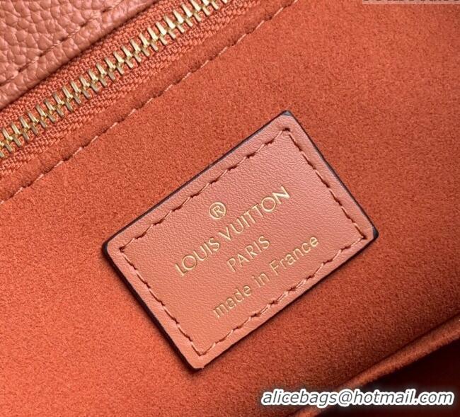 Top Grade Louis Vuitton OnTheGo MM Tote Bag in Embossed Grained Leather M12775 Cognac Brown 2024