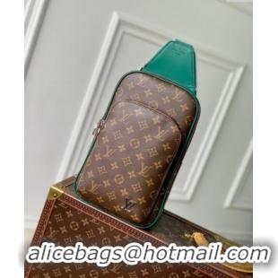 Top Quality Louis Vuitton Mens Avenue Slingbag in Borneo Green Monogram Macassar Canvas M12734