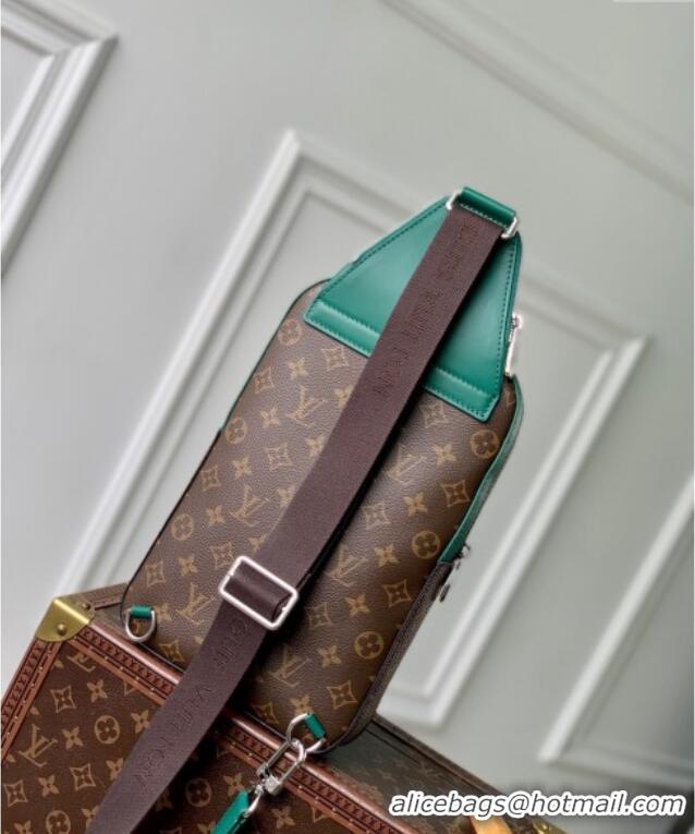 Top Quality Louis Vuitton Mens Avenue Slingbag in Borneo Green Monogram Macassar Canvas M12734