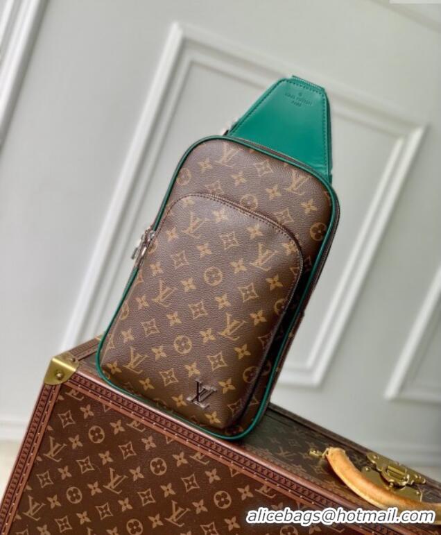 Top Quality Louis Vuitton Mens Avenue Slingbag in Borneo Green Monogram Macassar Canvas M12734