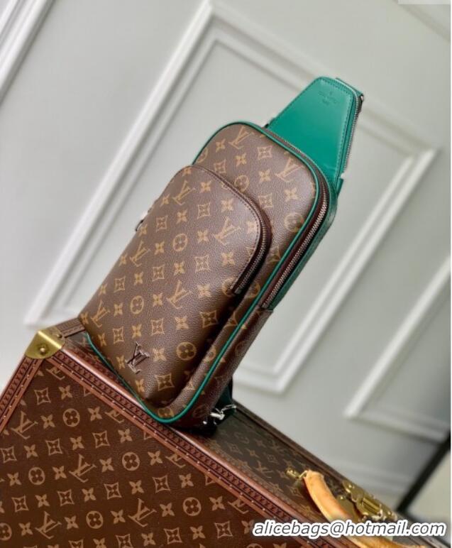 Top Quality Louis Vuitton Mens Avenue Slingbag in Borneo Green Monogram Macassar Canvas M12734