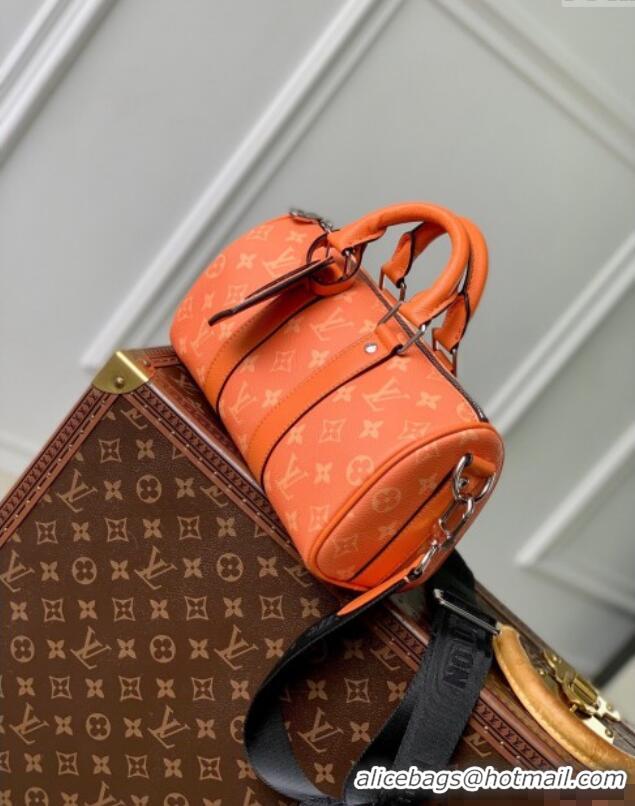 Grade Quality Louis Vuitton Keepall Bandouliere 25 Bag in Monogram Canvas M31044 Orange 2024