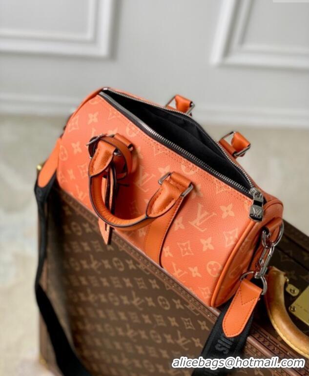 Grade Quality Louis Vuitton Keepall Bandouliere 25 Bag in Monogram Canvas M31044 Orange 2024