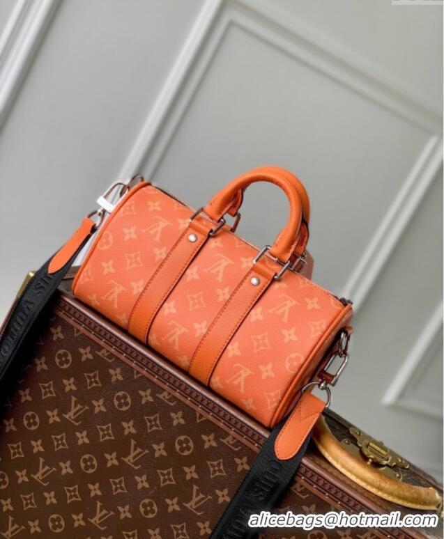 Grade Quality Louis Vuitton Keepall Bandouliere 25 Bag in Monogram Canvas M31044 Orange 2024