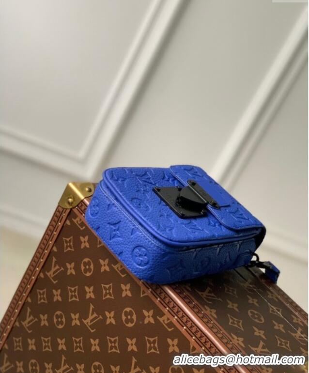 Best Price Louis Vuitton S-Lock Vertical Wearable Wallet in Taurillon Monogram Leather M82568 Blue 2024